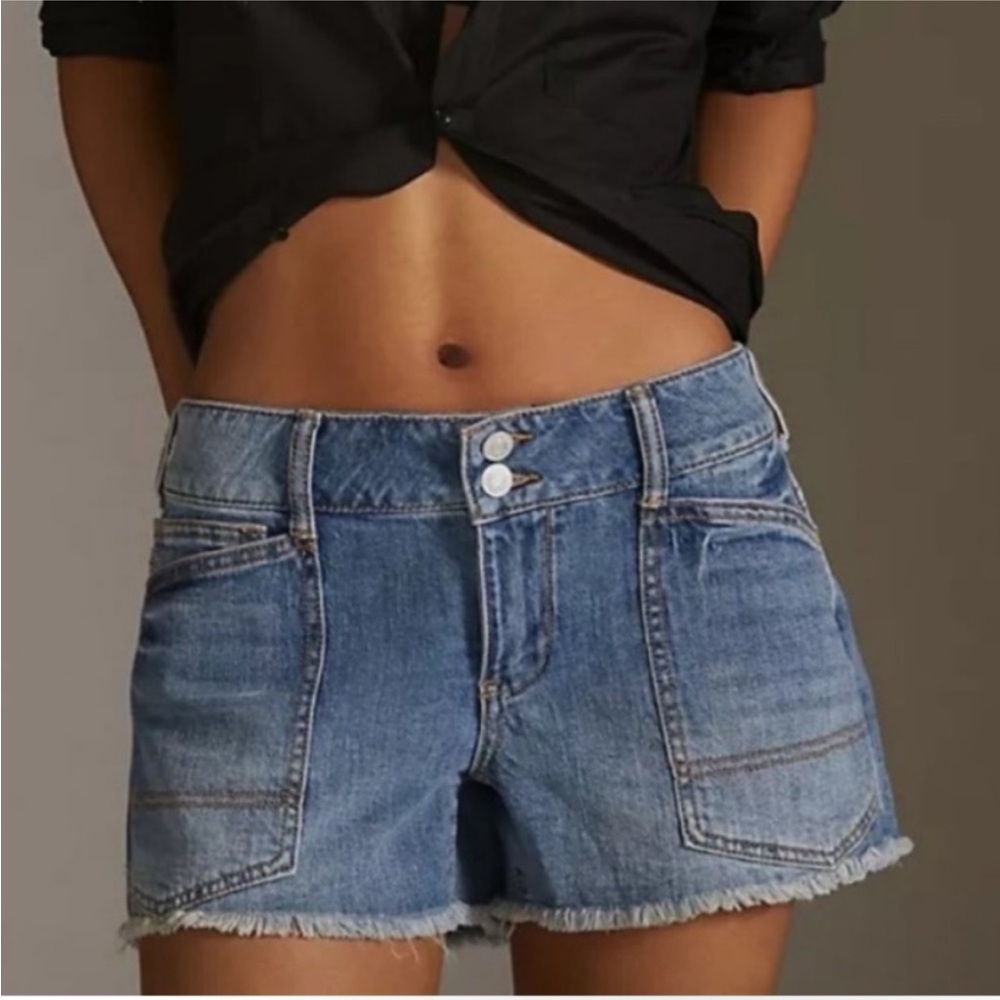 NWT Pilcro x Anthropologie The Wanderer Denim Jean Shorts Size 33